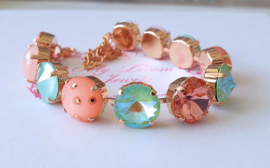 Armband Crystal Peach Mint Delite