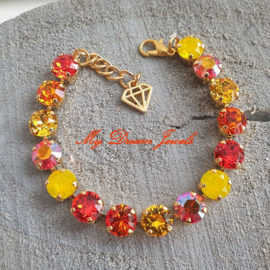 Armband Alison "Sun of Fire" met Swarovski Crystal