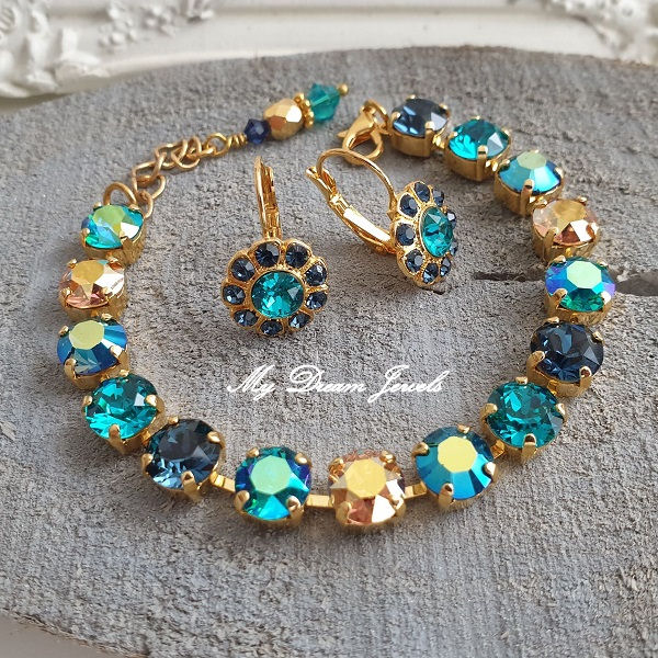 Armband Alison " Montana Zircon Sunshine " met Swarovski