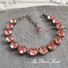 Armband Alison "Rose Peach " met Swarovski Crystal
