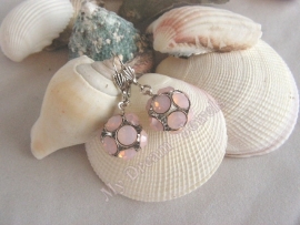 Oorbellen met Swarovski Sweet Pink Opal