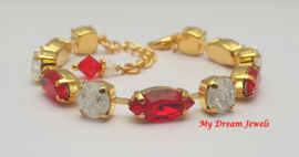 Armband Amy "Christmas Ice " met o.a. Swarovski Crystal