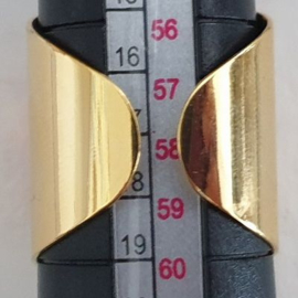 Antiek Zilverkleurige XL Ring met Swarovski Crystal Heliotrope