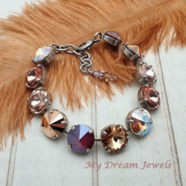 Armband Vintage Blush Winter Glow met Swarovski Crystal