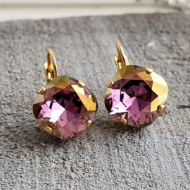 Oorbellen Square met Swarovski Crystal Lilac Shadow
