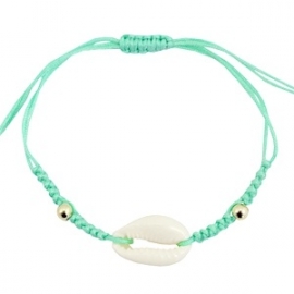 Armband met schelp Turquoise Groen