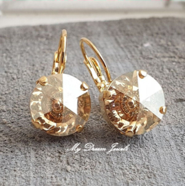 Oorbellen Rivoli Vision met  Swarovski " Golden Shadow"
