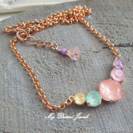 Ketting Twinkle Pastel met Swarovski Crystal