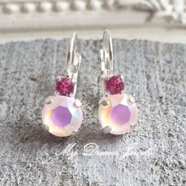 Oorbellen Fem in de kleur "Rose & Crystal Powder Rose Glow  "