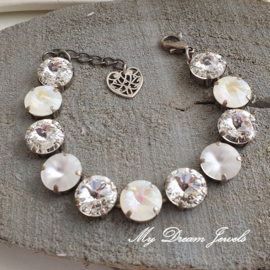 Armband " Crystal White Snow"  met Swarovski Crystal