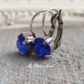 Oorbellen Alison met Swarovski Majestic Blue