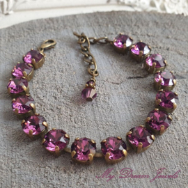Armband Alison " Amethyst  " met Swarovski Crystal