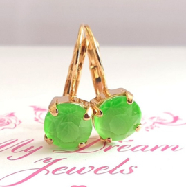 Oorbellen Crystal Neon Green