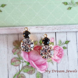 Vintage Swarovski Duo Hanger Jet, Crystal