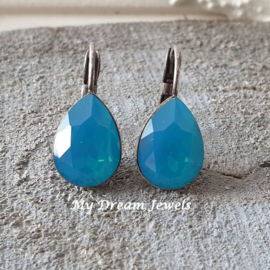 Oorbellen Swarovski Druppel Caribbean Blue Opal