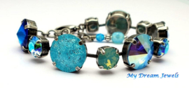 Armband Aqua Blue Sparkles met o.a. Swarovski Crystal