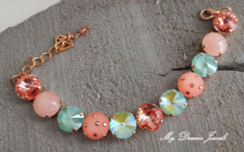 Armband Crystal Peach Mint Delite