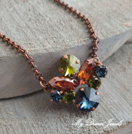 Ketting Swarovski  Copper Autumn