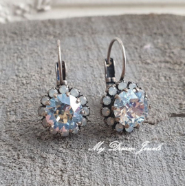 Oorbellen met Swarovski Crystal Moonlight & White Opal