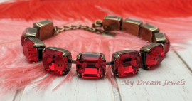 Armband Lady in Red met Preciosa Crystal