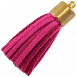 Kwastje Small Fuchsia  ( Goud )