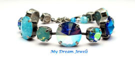 Armband Aqua Blue Sparkles met o.a. Swarovski Crystal