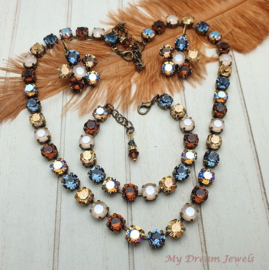 Collier Autumn Shimmer met Swarovski Crystal