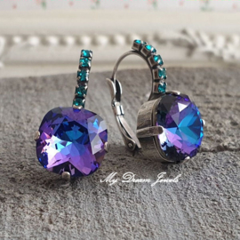 Oorbellen Square met Swarovski