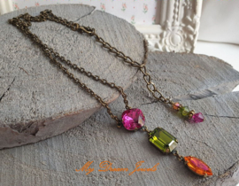Ketting "Magical Autumn " met fancy Swarovski Crystal