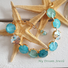 Armband Aqua Moonlight met o.a.Swarovski Crystal