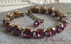 Armband Alison " Amethyst  " met Swarovski Crystal