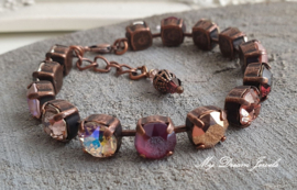 Armband Alison  "Burgundy Winter Touch " met Swarovski Crystal