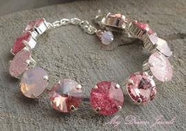 Armband "Crystal Pink Sparkle"met o.a. Swarovski Crystal