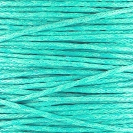 Waxkoord 1mm Turquoise prijs per meter