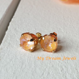 Oorstekers Swarovski Peach Delite