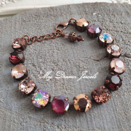 Armband Alison  "Burgundy Winter Touch " met Swarovski Crystal
