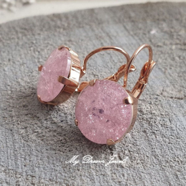 Oorbellen Rivoli Crystal Light Pink Crushed