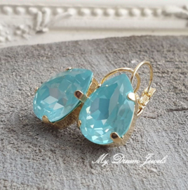 Oorbellen Sofia met Swarovski Druppel "Crystal Paradise Blue "