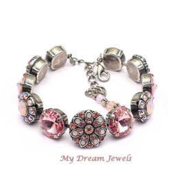 Luxe Armband "Pink Flower Dreams" met Swarovski Crystal