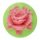 Cabochon Bloem Groen en Rose