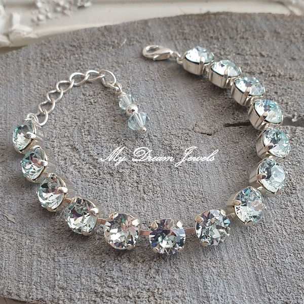 Armband Alison " Ice Blue " met Swarovski Crystal