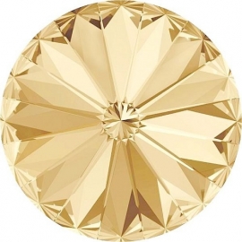 Swarovski 1122 Rivoli Crystal Golden Shadow 10mm