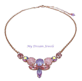 Fancy ketting Sweet Crushed Pink & Violet