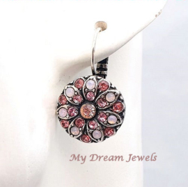 Oorbellen Pink Flower Dreams met Swarovski Crystal