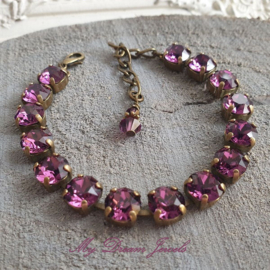 Armband Alison " Amethyst  " met Swarovski Crystal