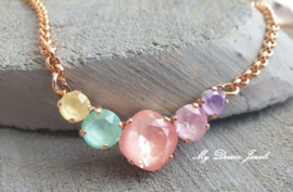 Ketting Twinkle Pastel met Swarovski Crystal