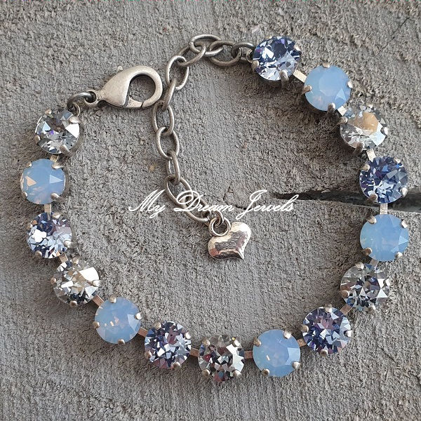 Armband Alison "Air Blue" met Swarovski Crystal