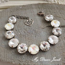 Armband " Crystal White Snow"  met Swarovski Crystal