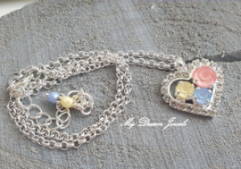 Ketting Crystal Hart "Happy Spring" met Swarovski