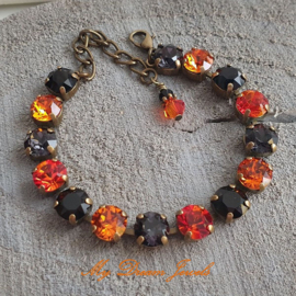 Armband Alison "  Halloween Sparkle " met Swarovski Crystal